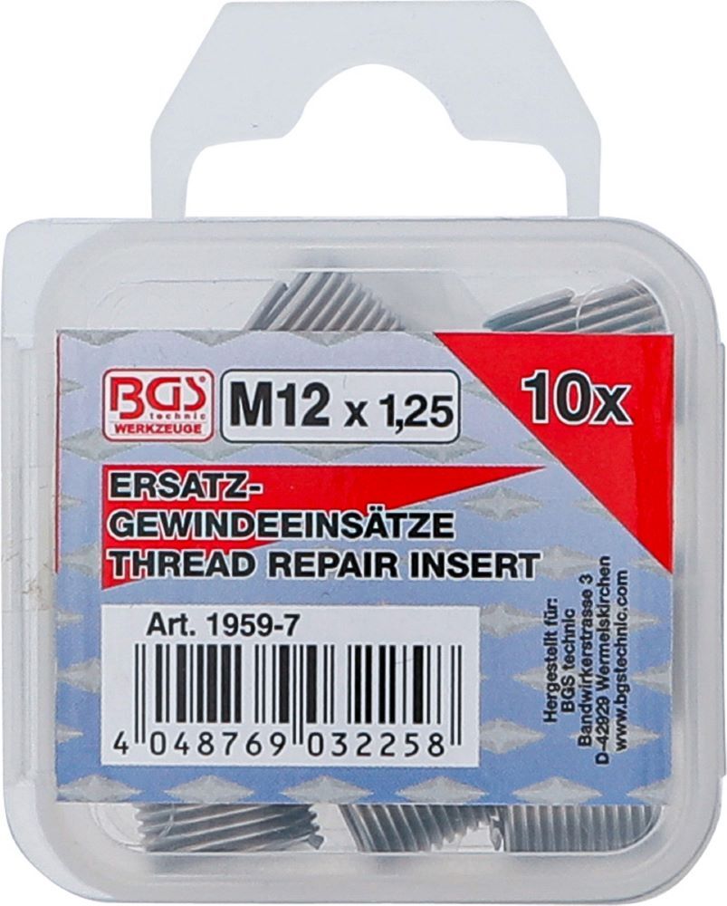 Produktbild Ersatz Gewindeeinsätze M12 x 1,25 10 teilig bild 3