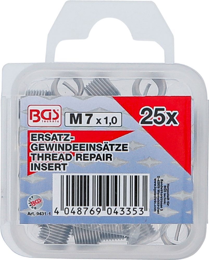Produktbild Ersatz Gewindeeinsätze M7 x 1,0 mm 25 teilig bild 3