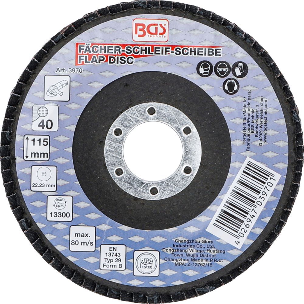 Produktbild Fächer Schleif Scheibe Durchmesser 115 mm K 40 bild 3