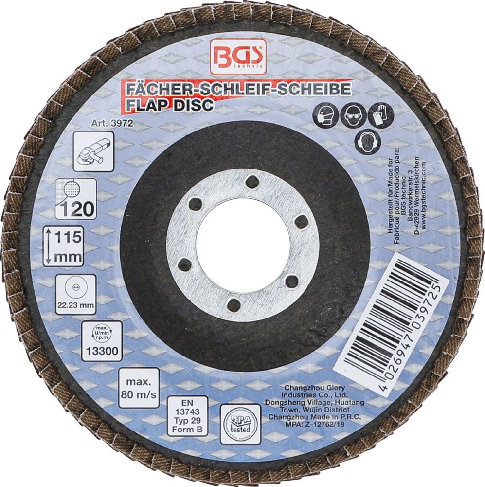 Produktbild Fächer Schleif Scheibe Durchmesser 115 mm K 120 bild 3