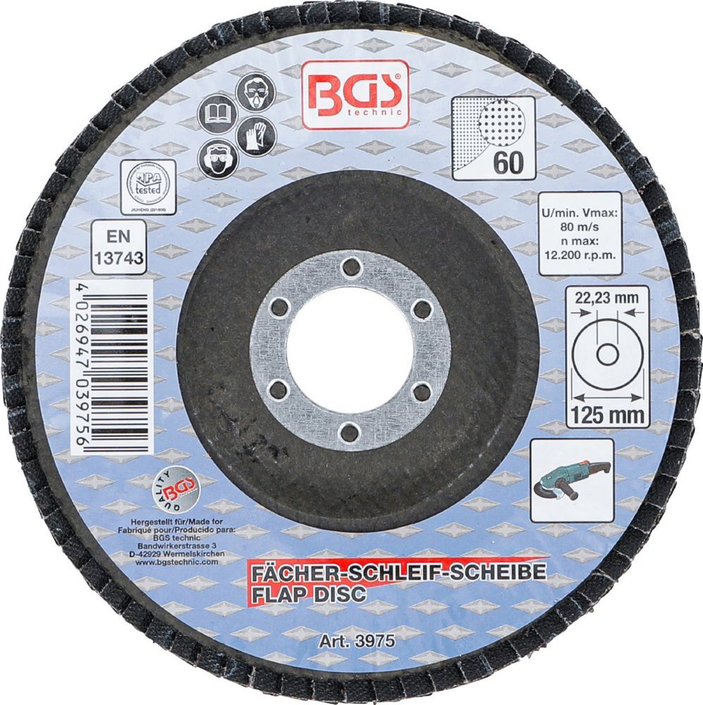 Produktbild Fächer Schleif Scheibe Durchmesser 125 mm K 60 bild 3