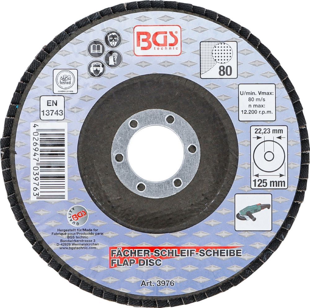 Produktbild Fächer Schleif Scheibe Durchmesser 125 mm K 80 bild 3