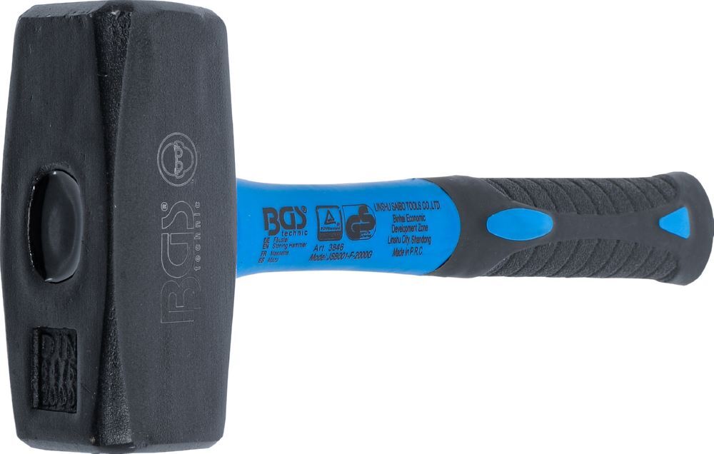 BGS Fäustel Fiberglasstiel DIN 6475 2000 g Produktbild BGS Fäustel Fiberglasstiel DIN 6475 2000 g bild 3