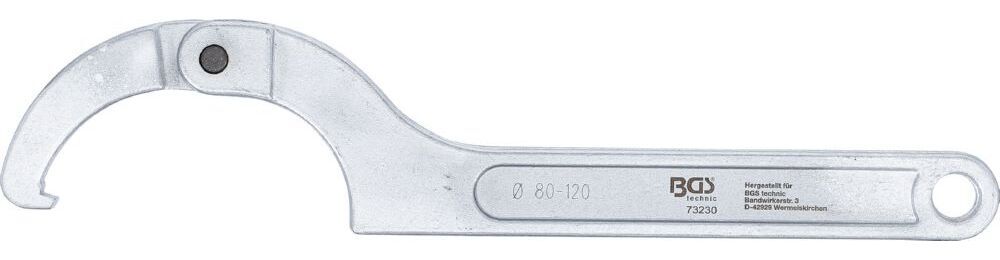 Produktbild Gelenk Hakenschlüssel mit Nase 80 - 120 mm bild 3