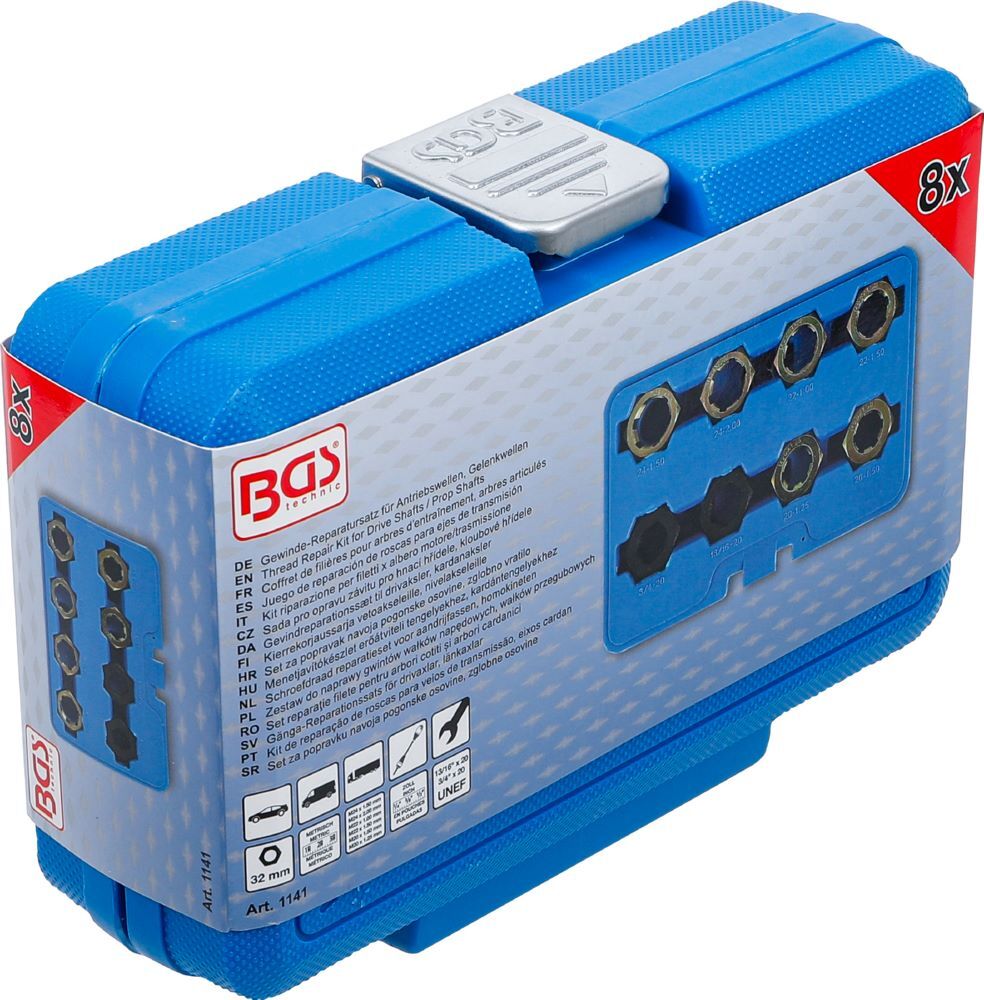 BGS Gewinde Reparatursatz für Antriebswellen Gelenkwellen 8 teilig Produktbild BGS Gewinde Reparatursatz für Antriebswellen Gelenkwellen 8 teilig bild 6