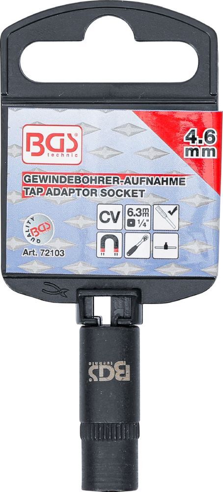 Produktbild Gewindebohrer Aufnahme Steckschlüssel Einsatz 6,3 mm 1/4 Zoll 4,6 mm bild 3