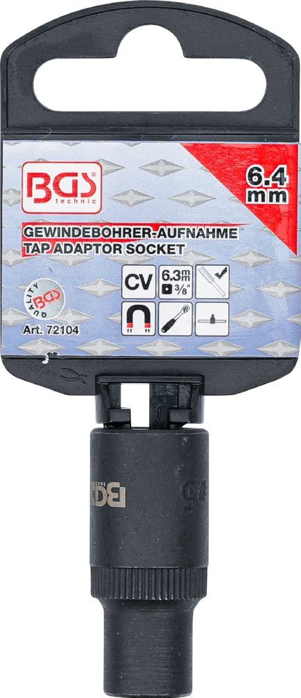 Produktbild Gewindebohrer Aufnahme Steckschlüssel Einsatz 10 mm 3/8 Zoll 6,4 mm bild 3