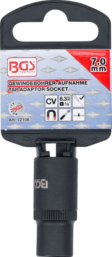 Produktbild Gewindebohrer Aufnahme Steckschlüssel Einsatz 10 mm 3/8 Zoll 7,0 mm bild 3