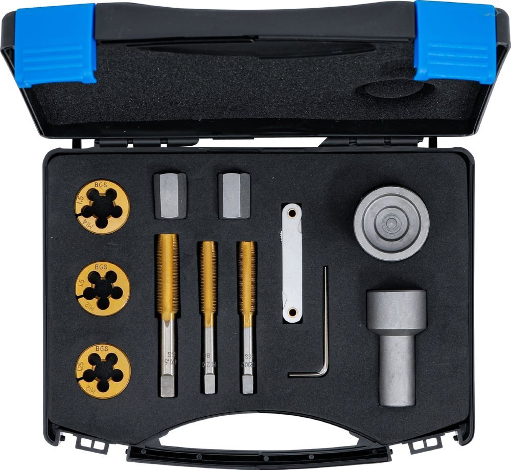 Produktbild Gewindebohrer-/Schneideisen Satz für Radmuttern und Bolzen 12 teilig bild 4