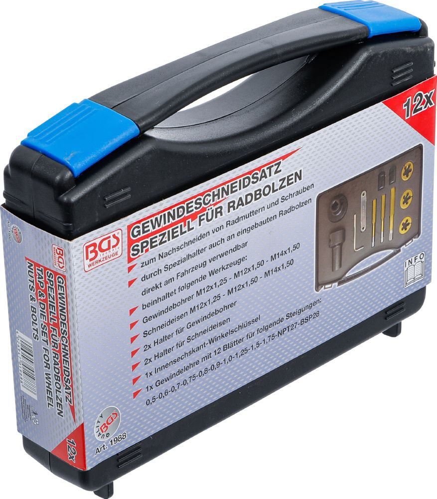 Produktbild Gewindebohrer-/Schneideisen Satz für Radmuttern und Bolzen 12 teilig bild 6