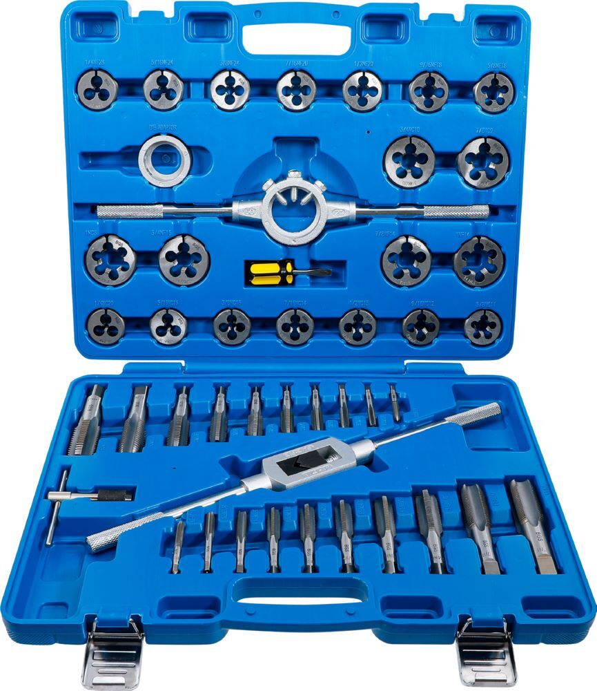 BGS Gewindeschneid Satz Zoll 1/4 Zoll - 1 Zoll 45 teilig Produktbild BGS Gewindeschneid Satz Zoll 1/4 Zoll - 1 Zoll 45 teilig
