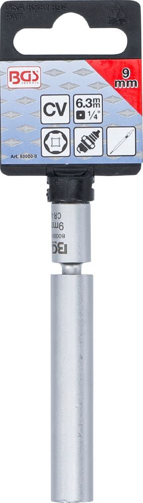 BGS Glüh und Zündkerzen Gelenk-Einsatz Antrieb Innenvierkant 6,3 mm 1/4 Zoll 9mm BGS Glüh und Zündkerzen Gelenk-Einsatz Antrieb Innenvierkant 6,3 mm 1/4 Zoll 9mm