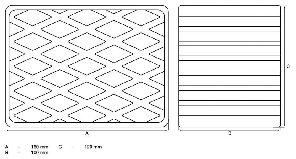 Produktbild Gummiauflage für Hebebühnen 160 x 120 x 100 mm bild 2