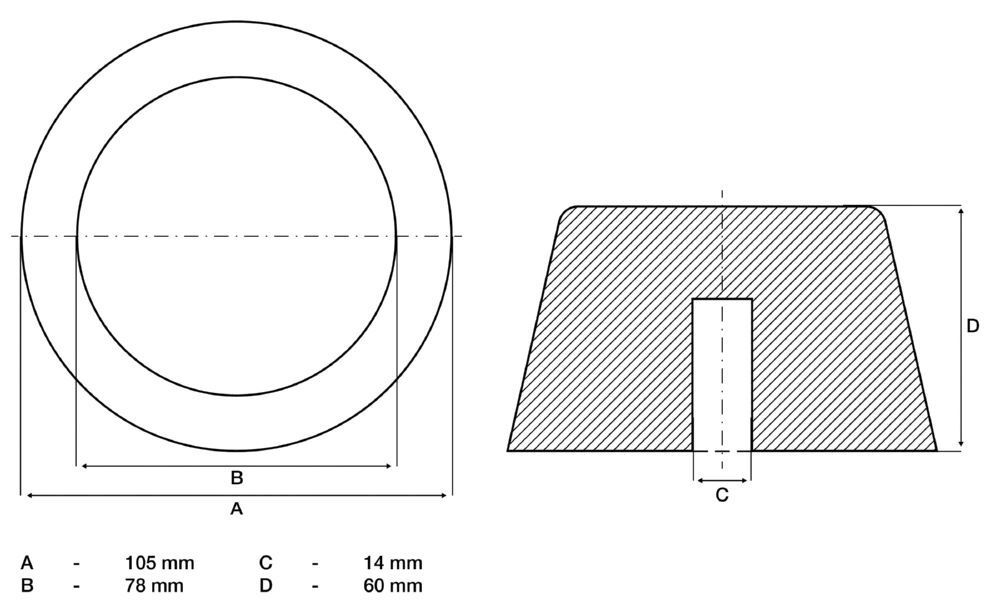 Produktbild Gummiauflage für Hebebühnen Durchmesser 105 mm bild 2