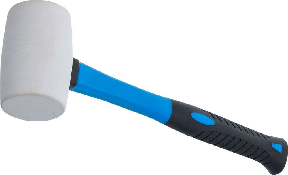 BGS Gummihammer Fiberglasstiel Durchmesser 48 mm 250 g weißer Kopf Produktbild BGS Gummihammer Fiberglasstiel Durchmesser 48 mm 250 g weißer Kopf