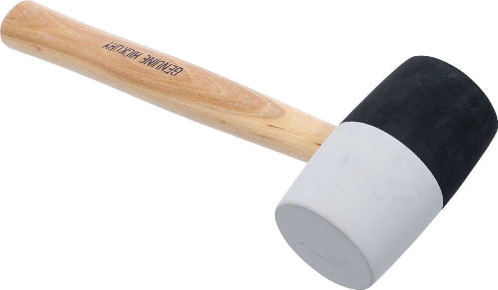BGS Gummihammer Hickory-Stiel Durchmesser 63 mm 840 g schwarz-weißer Kopf Produktbild BGS Gummihammer Hickory-Stiel Durchmesser 63 mm 840 g schwarz-weißer Kopf bild 2