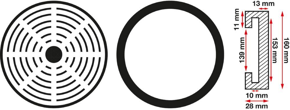 Produktbild Gummiteller für Hebebühnen Durchmesser 160 mm Höhe 28 mm bild 2