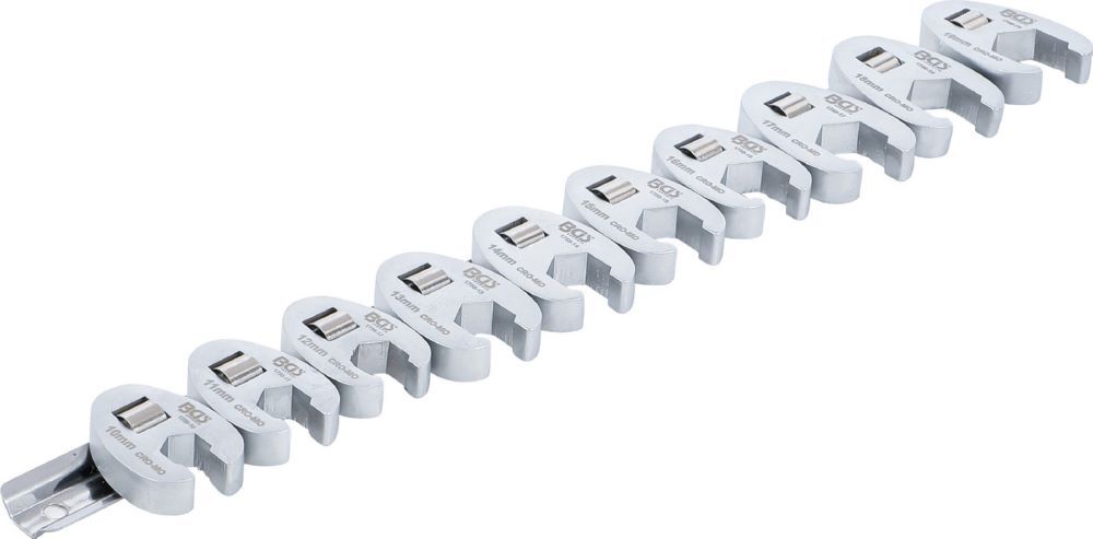 BGS Hahnenfußschlüssel Satz Innenvierkant 10 mm 3/8 Zoll 10 - 19 mm 10 teilig Produktbild BGS Hahnenfußschlüssel Satz Innenvierkant 10 mm 3/8 Zoll 10 - 19 mm 10 teilig