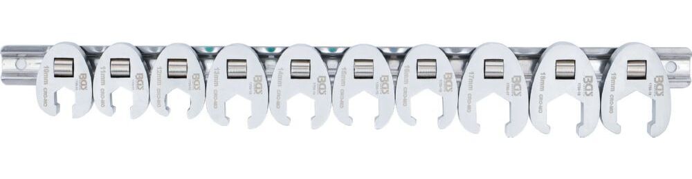 BGS Hahnenfußschlüssel Satz Innenvierkant 10 mm 3/8 Zoll 10 - 19 mm 10 teilig Produktbild BGS Hahnenfußschlüssel Satz Innenvierkant 10 mm 3/8 Zoll 10 - 19 mm 10 teilig bild 2