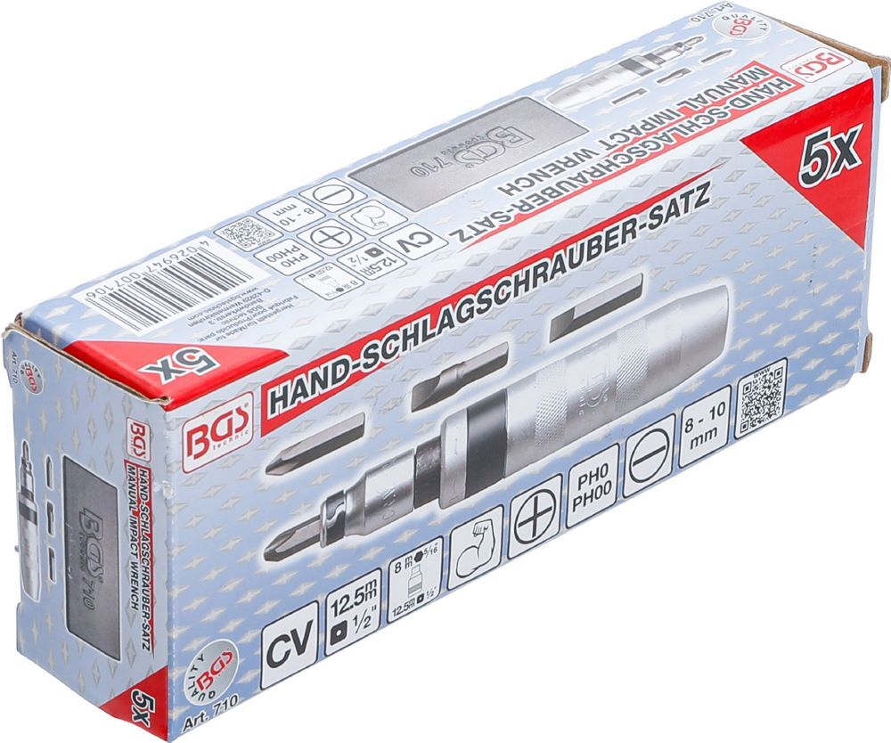 Produktbild Hand Schlagschrauber Satz mit Bits 5 teilig bild 7