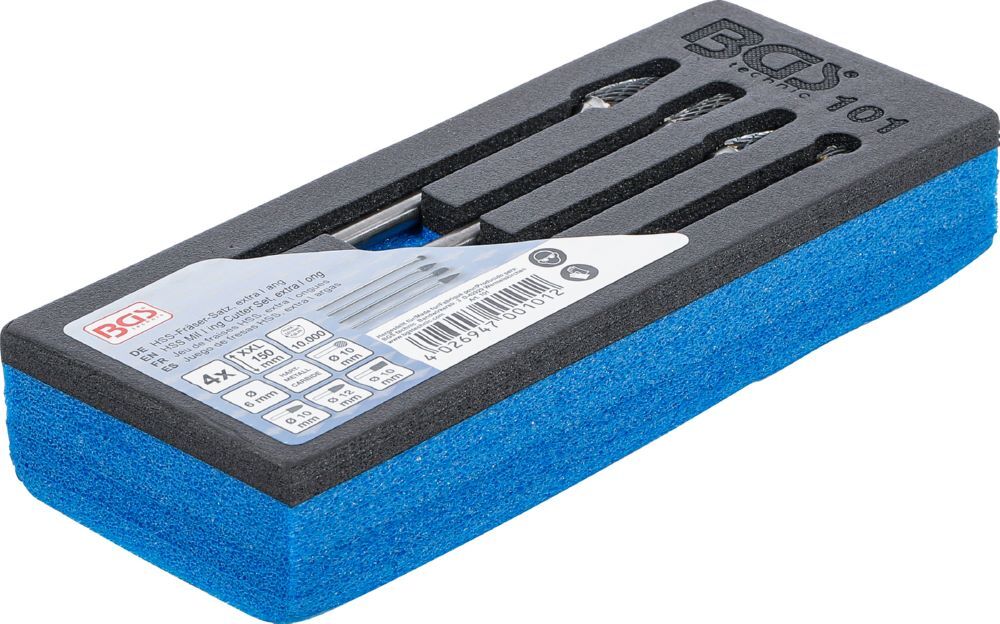 Produktbild HSS Fräser Satz extra lang 4 teilig bild 3