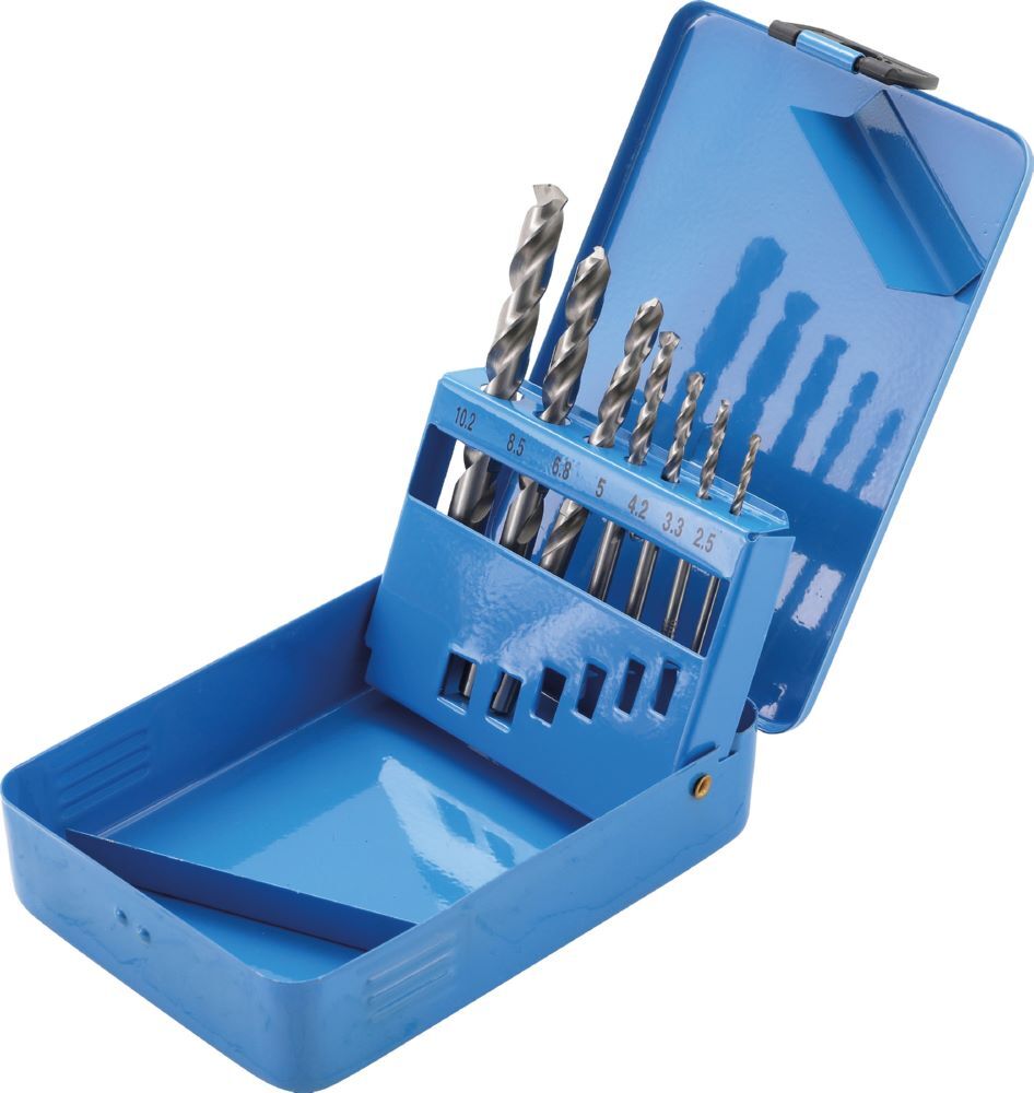 Produktbild BGS HSS Spiralbohrer Satz Kernlochmaße 2,5 - 10,2 mm 7 teilig