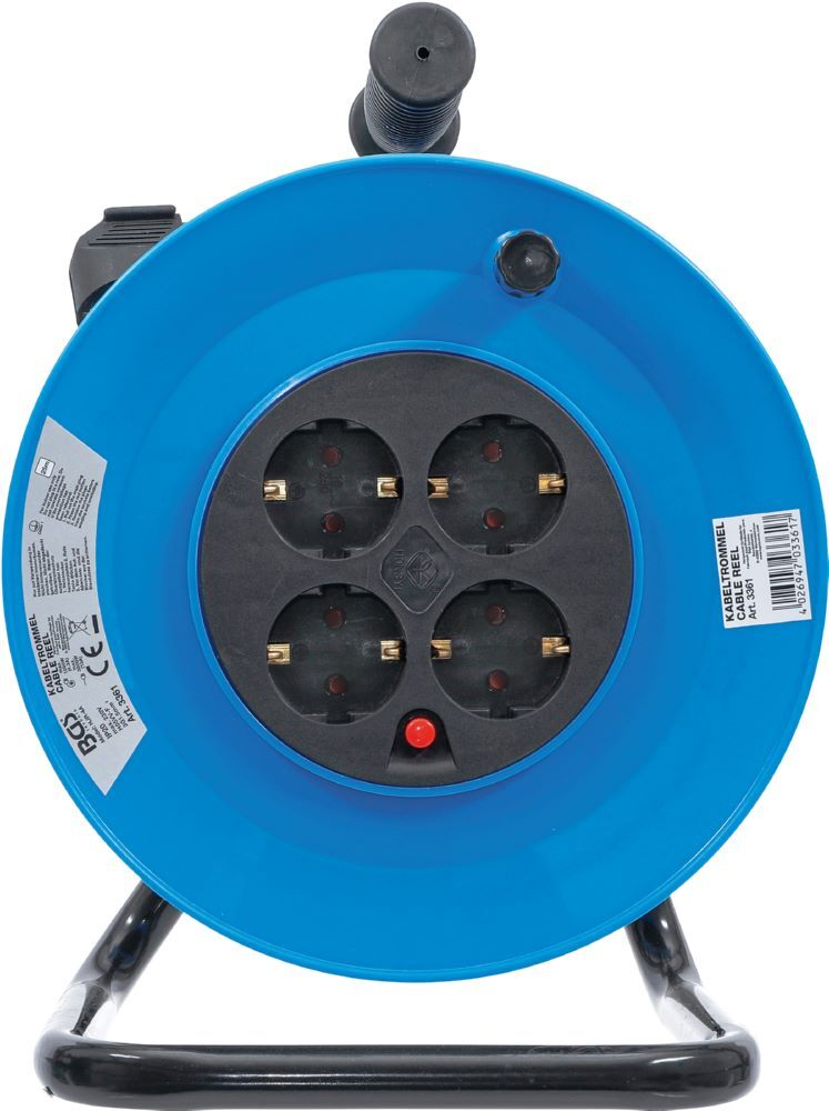 Produktbild Kabeltrommel 25 meter 3 x 1,5 mm² 4 Steckdosen IP 20 3000 W bild 2