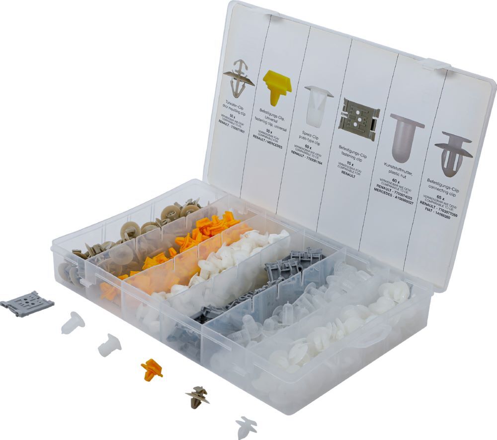 Produktbild BGS Kfz Befestigungsclip Sortiment für Renault 300 teilig
