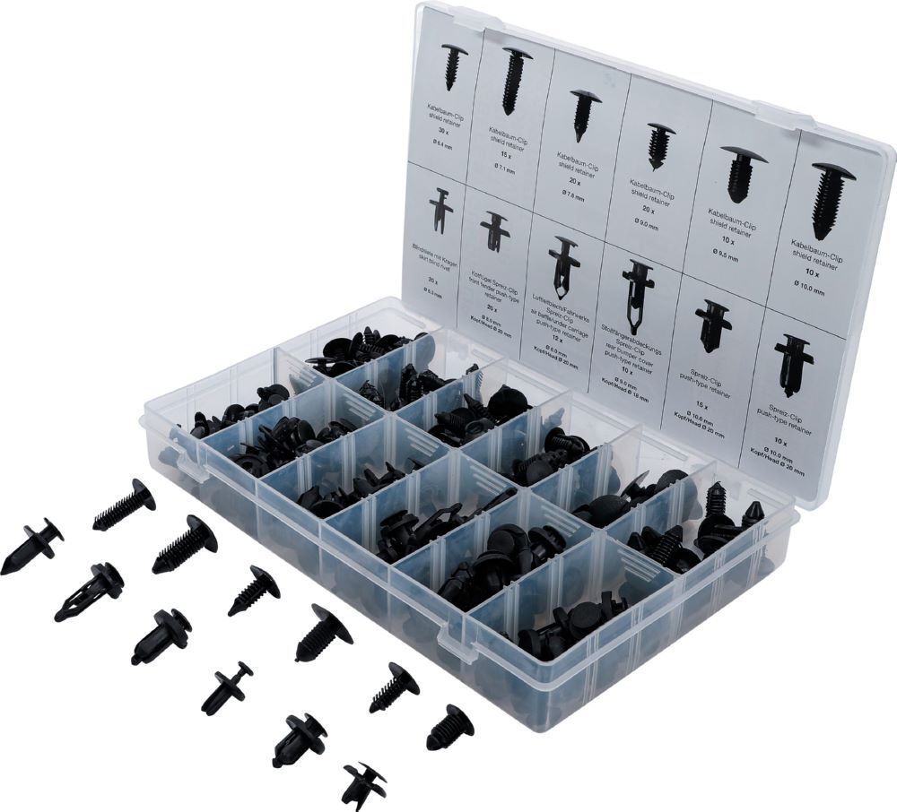 Produktbild BGS Kfz Befestigungsclip Sortiment universal 192 teilig