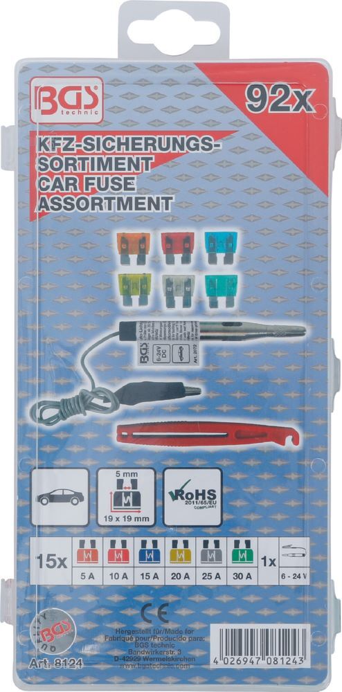 Produktbild Kfz Sicherungs Sortiment Standard 92 teilig bild 3