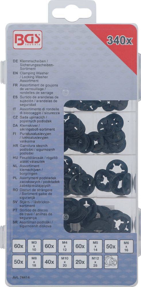 BGS Klemmscheiben Sicherungsscheiben Sortiment M3 - M12 340 teilig Produktbild BGS Klemmscheiben Sicherungsscheiben Sortiment M3 - M12 340 teilig bild 4