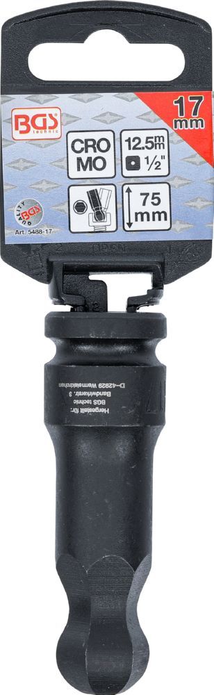 Produktbild Kraft Bit Innensechskant 17mm Einsatz Länge 75 mm Antrieb Innenvierkant 12,5 mm  bild 2