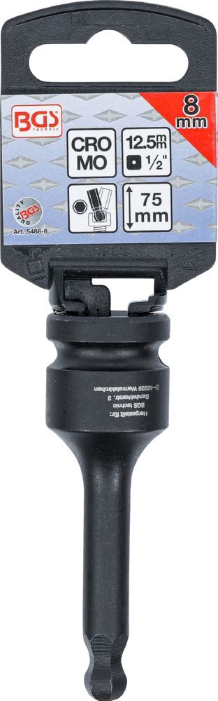 Produktbild Kraft Bit Innensechskant 8 mm Einsatz Länge 75 mm Antrieb Innenvierkant 12,5 mm  bild 2