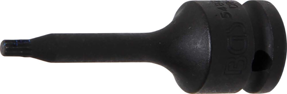 Produktbild BGS Kraft Bit Innenvielzahn M5 Einsatz Länge 75 mm Antrieb Innenvierkant 12,5 mm