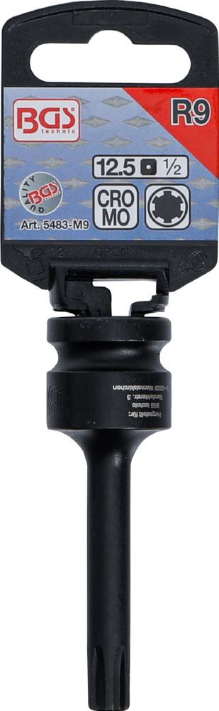 Produktbild Kraft Bit Keil-Profil M9 Einsatz Länge 75 mm Antrieb Innenvierkant 12,5 mm bild 2