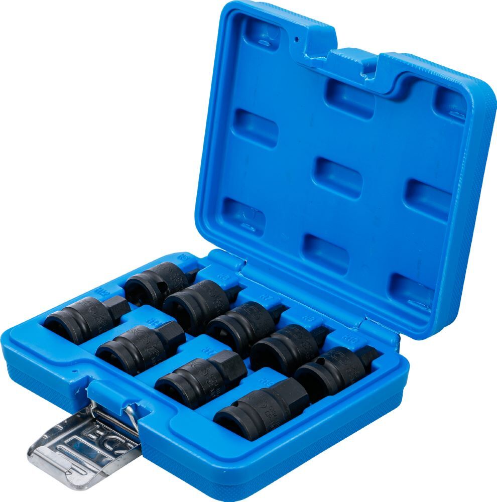 Produktbild Kraft Bit Einsatz 9 teilig Satz Antrieb Innenvierkant 12,5 mm 1/2 Zoll bild 3