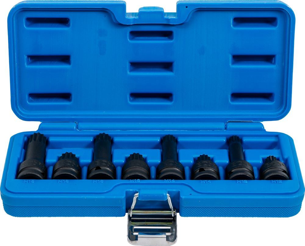 Produktbild BGS Kraft Bit Einsatz Satz Innenvielzahn 8 teilig Antrieb Innenvierkant 12,5 mm