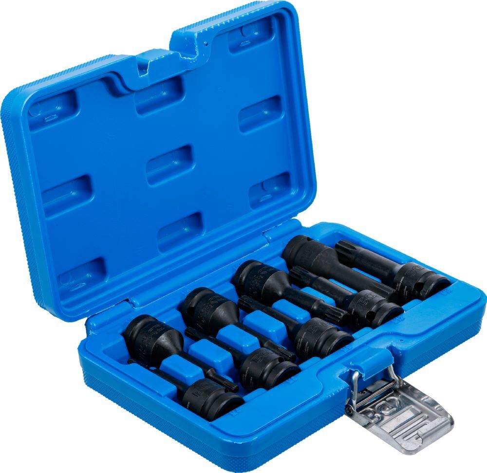 Produktbild Kraft Bit Einsatz Satz Innenvielzahn 9 teilig Antrieb Innenvierkant 12,5 mm bild 2