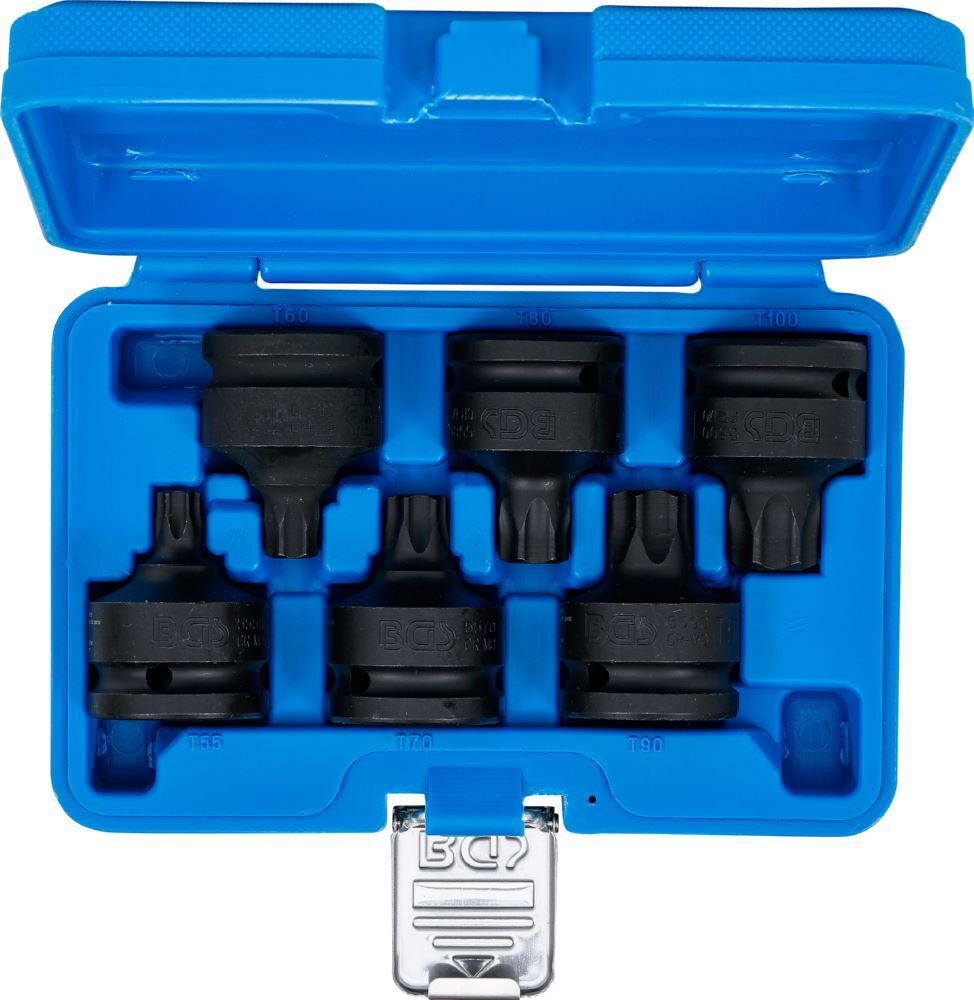 Produktbild BGS Kraft Bit T55-T100 Einsatz Satz Antrieb Innenvierkant 20 mm 3/4 Zoll 6 teilig bild 4
