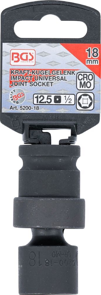 Produktbild Kraft Kugelgelenk Einsatz Antrieb Innenvierkant 1/2 Zoll 18 mm bild 3