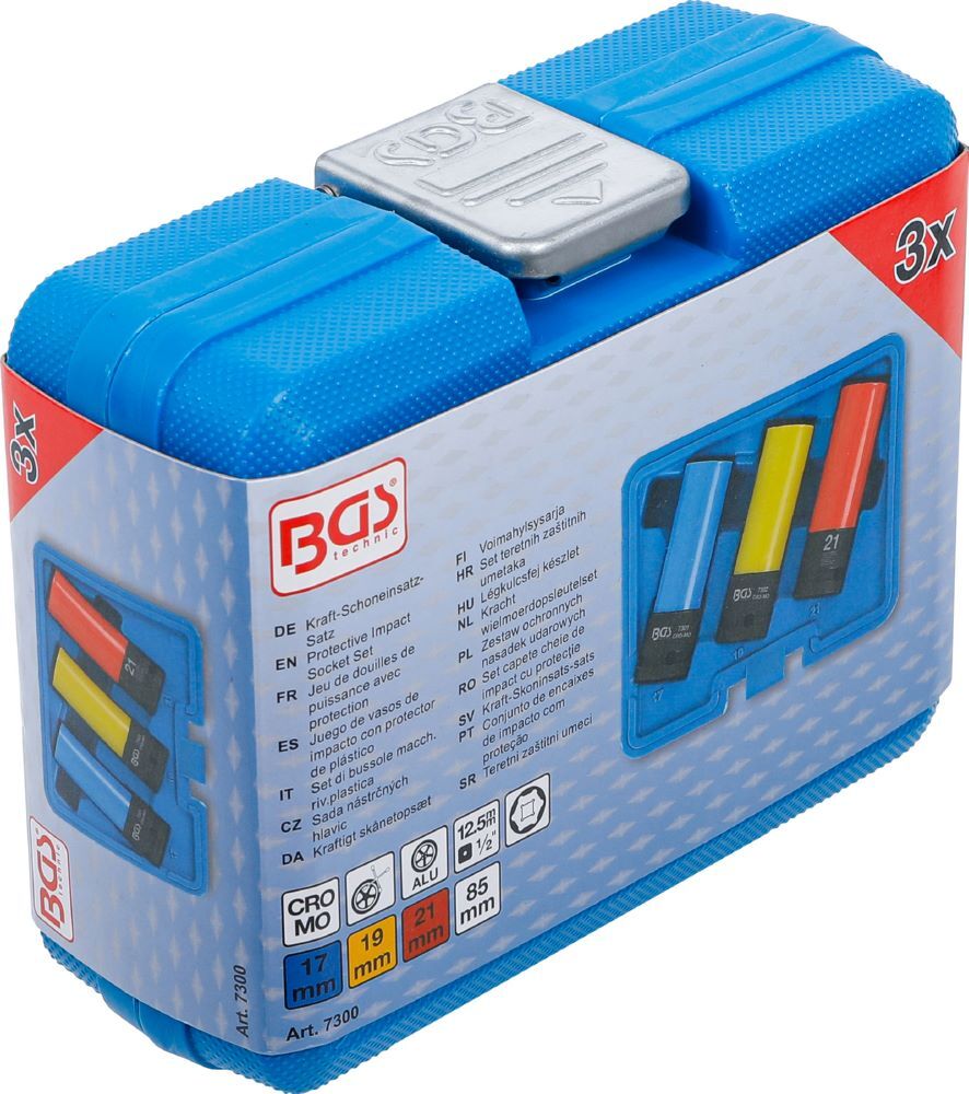 Produktbild Kraft Schoneinsatz Satz innenvierkant 1/2 Zoll 17 / 19 / 21 mm 3 teilig bild 6