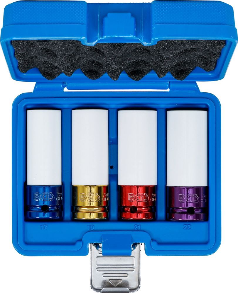 Produktbild Kraft Schoneinsatz Satz Innenvierkant 1/2 Zoll 17 / 19 / 21 / 22 mm 4 teilig bild 4