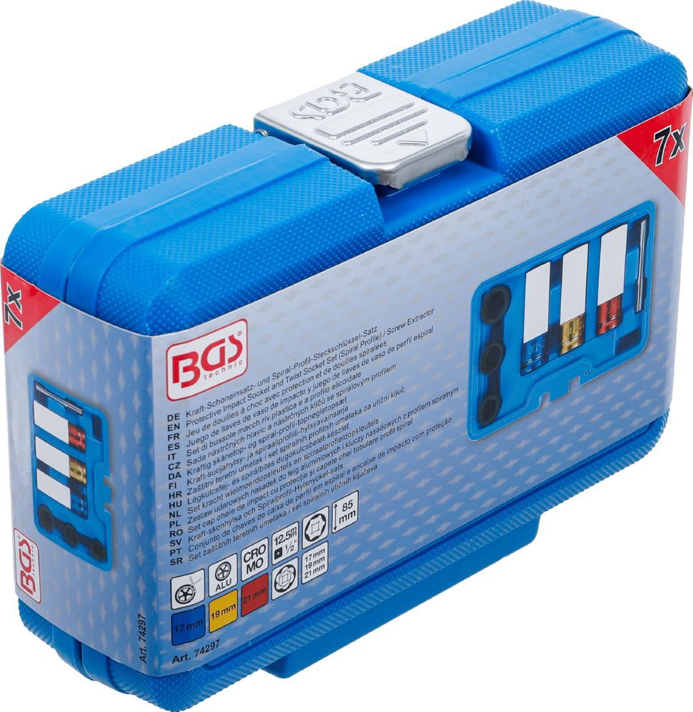 Produktbild Kraft Schoneinsatz und Spiral Profil Steckschlüssel Satz 7 teilig bild 7