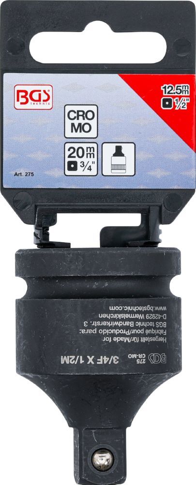 Produktbild Kraft Steckschlüssel Adapter Innenvierkant 3/4 Zoll - Außenvierkant 1/2 Zoll bild 3