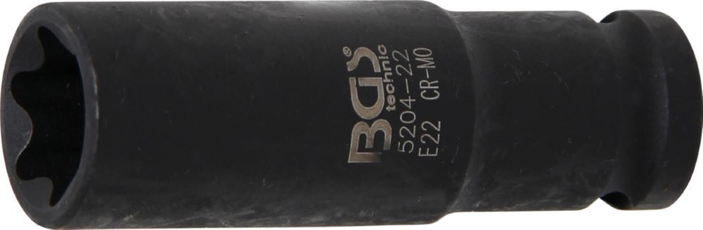 BGS Kraft Steckschlüssel E20 Einsatz E-Profil tief Innenvierkant 12,5 mm 1/2 Zoll Produktbild BGS Kraft Steckschlüssel E20 Einsatz E-Profil tief Innenvierkant 12,5 mm 1/2 Zoll