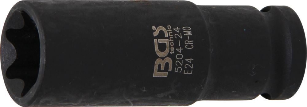 Produktbild BGS Kraft Steckschlüssel E24 Einsatz E-Profil tief Innenvierkant 12,5 mm 1/2 Zoll