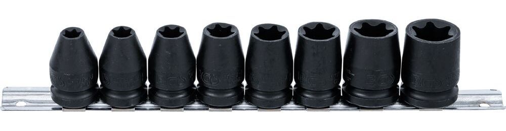 Produktbild BGS Kraft Steckschlüssel Einsatz Satz E-Profil Innenvierkant 1/2 Zoll E10-E24