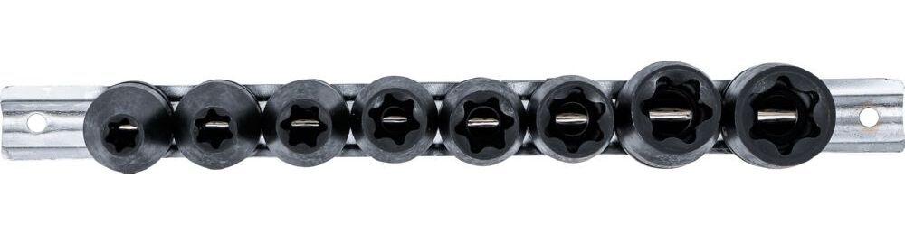 Produktbild Kraft Steckschlüssel Einsatz Satz E-Profil Innenvierkant 1/2 Zoll E10-E24 bild 3