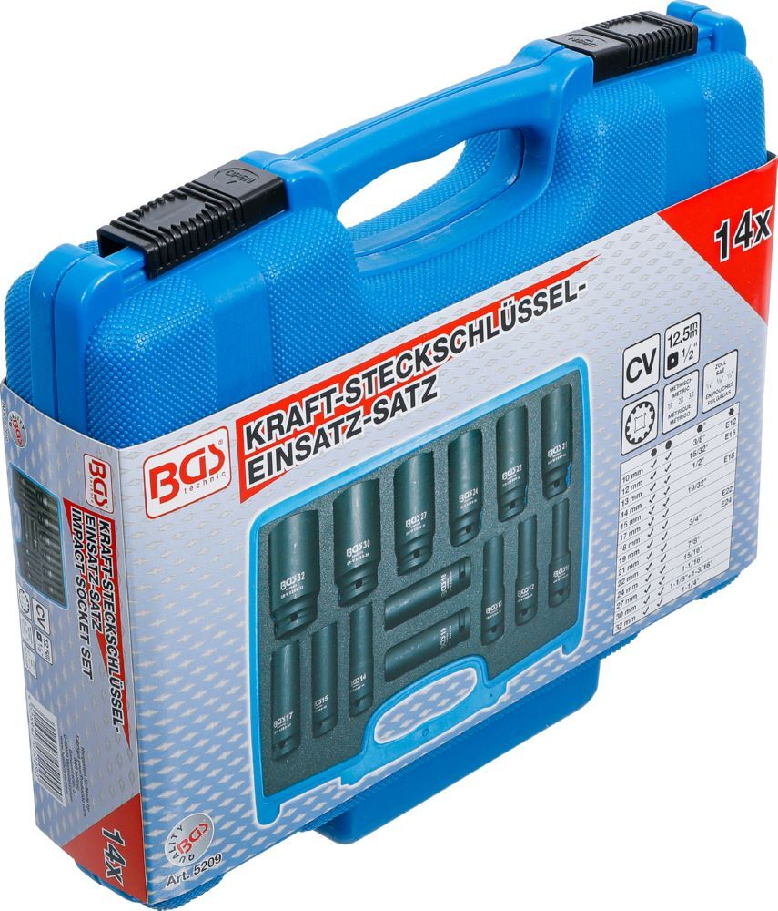 Produktbild Kraft Steckschlüssel Einsatz Satz Gear Lock Innenvierkant 1/2 Zoll 14 teilig bild 6