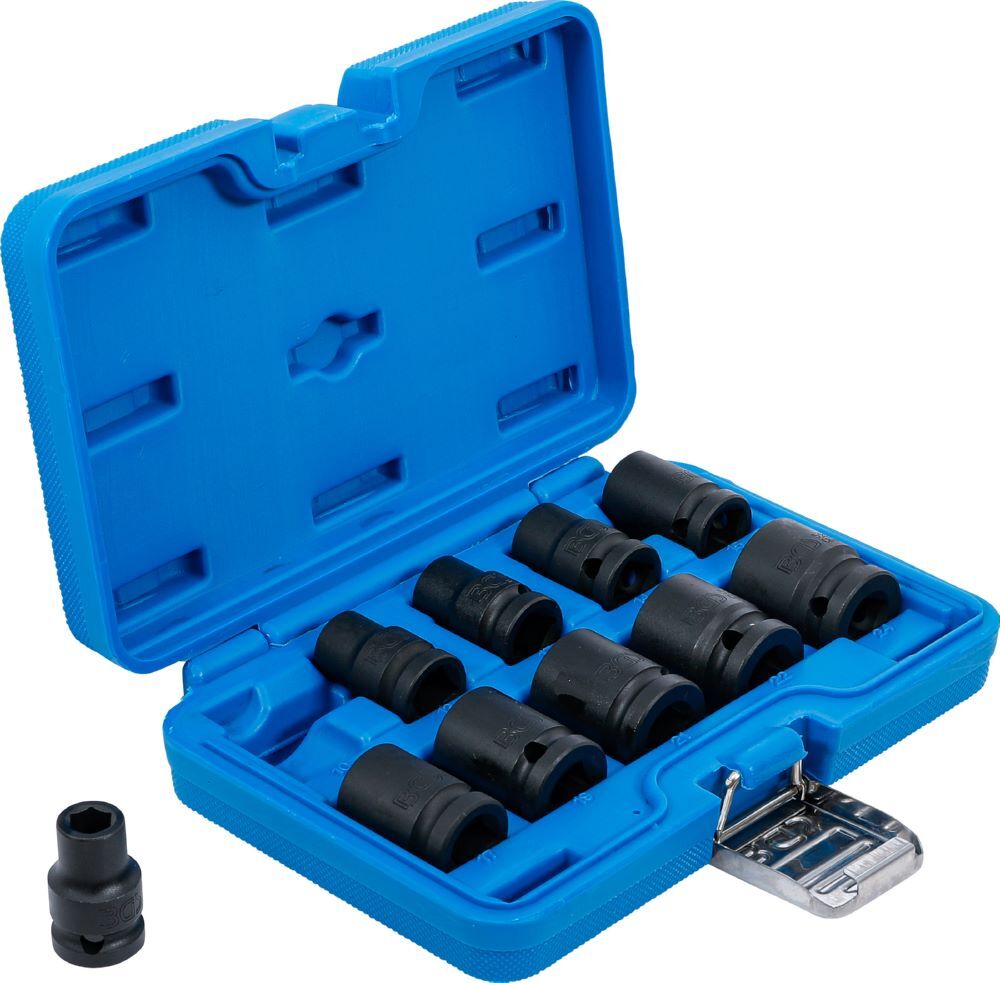 Produktbild Kraft Steckschlüssel Einsatz Satz Sechskant Innenvierkant 1/2 Zoll 10 teilig bild 3